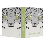 Snow Leopard Customizable Binder