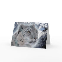 Snow Leopard Endangered Species Note Card