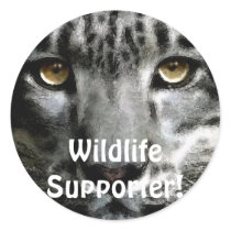 Snow Leopard Endangered Species Stickers