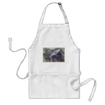 snow leopard face. apron