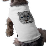 Snow Leopard Fractal Dog T-shirt