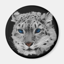 Snow Leopard Fractal Magnets