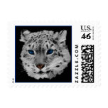 Snow Leopard Fractal Postage Stamps
