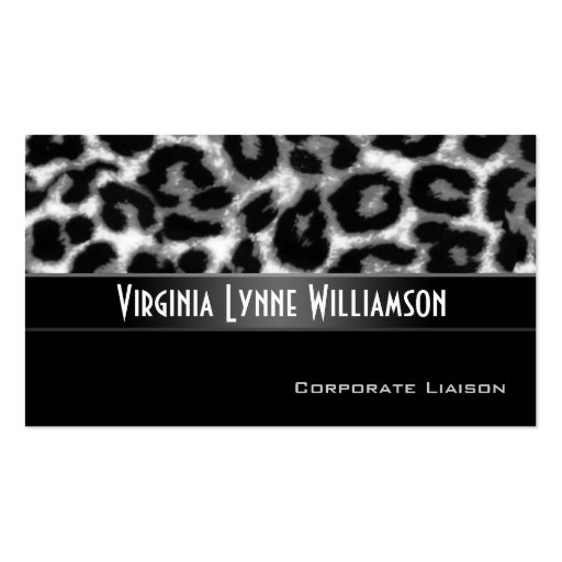 Snow Leopard Modern Professional Business Card (front side)