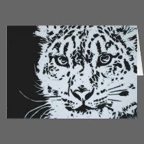 Snow Leopard Note Card cards