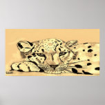 snow leopard poster