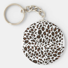 Snow Leopard Print Keychains
