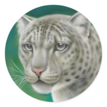 Snow Leopard Sticker by twopurringcats Snow Leopard Sticker