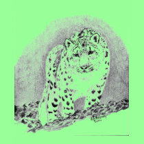 Snow Leopard T-Shirt by kmullarney Snow Leopard T-Shirt