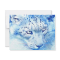 *Snow Leopard* Wild Spirit invitations by MidnightDreamer *Snow Leopard* Wild Spirit invitations
