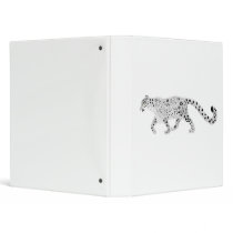 Snow Leopard With Snowflake Markings Binder