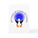 Snow Loving Penguin Card