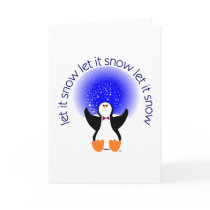 Snow Loving Penguin Card by imagefactory Snow Loving Penguin Card
