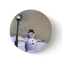 Snow Man Button