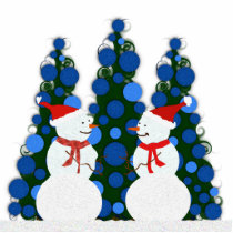 Snow Man Christmas photo sculptures by HolidayFun Snow Man Christmas photo sculptures