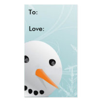Snow Man Gift Tag business cards by Designdivaad Snow Man Gift Tag business cards