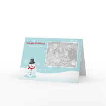 Snow Man Holiday Template cards by christmascards Snow Man Holiday Template cards