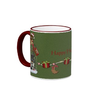 Snow Man Jar Holiday Mug