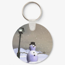 Snow Man Keychain by MDKgraphics Snow Man Keychain