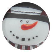 Snow man plate plate