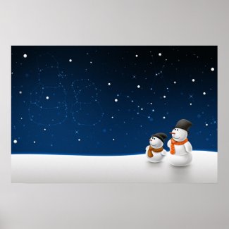Snow Man Snow Child print