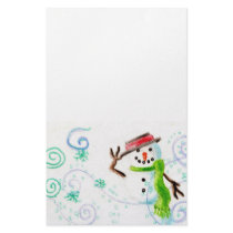 Snow Man Stationery by ForWorkaholics Snow Man Stationery