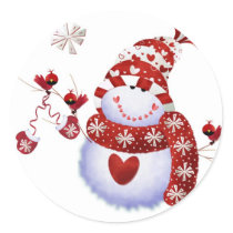 Snow Man Sticker