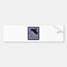 SNOW MOBILE FROSTY BUMPER STICKER