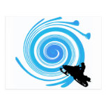 SNOW MOBILE KING POSTCARD