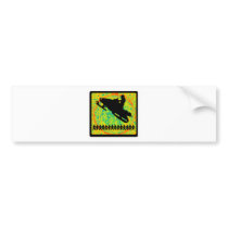 SNOW MOBILE POWERED BUMPER STICKERS