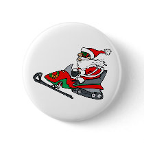 Snow Mobile Santa buttons