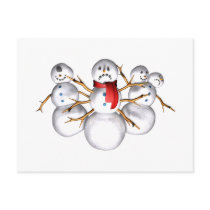 Snow monsters postcards