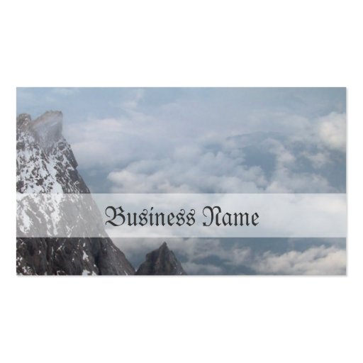 Snow mountain business card (front side)