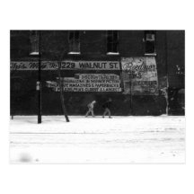 Snow on 11th Street, Philadelphia. Postcard
