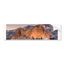 Snow on Gray Rock Bumper Stickers