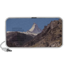 Snow on Matterhorn Blue Sky Alpine Forest Doodle iPod Speakers at  Zazzle