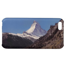 Snow on Matterhorn Blue Sky Alpine Forest iPhone 5 Case For  iPhone 5C at Zazzle