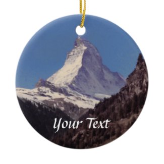 Snow on Matterhorn Mountain Hanging Decoration ornament