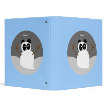 Snow Panda Vinyl Binder