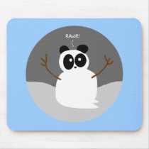 Snow Panda mousepads by toxiferousholidays Snow Panda mousepads
