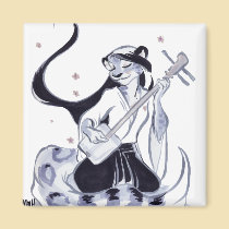 Snow Pard Shamisen magnets