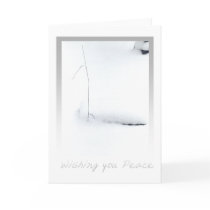 snow peace greeting card