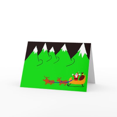 \#6 Snow peaks greeting card from Zazzle.com