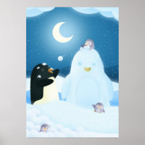 Snow Penguin - poster print