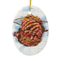 Snow Pine Cone Ornament ornaments