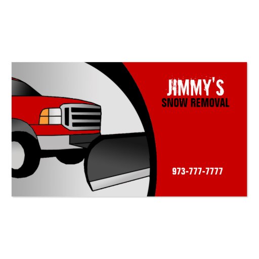 Snow Plow Business Cards (front side)