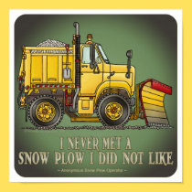 Snow Plow Truck Operator Quote Poster posters