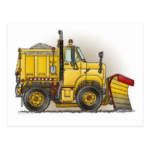 Snow Plow Truck Post Card