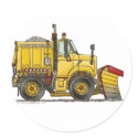 Snow Plow Truck Stickers by art1st Snow Plow Truck Stickers