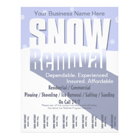 Snow Plowing Service. Removal Business. Flyer Design